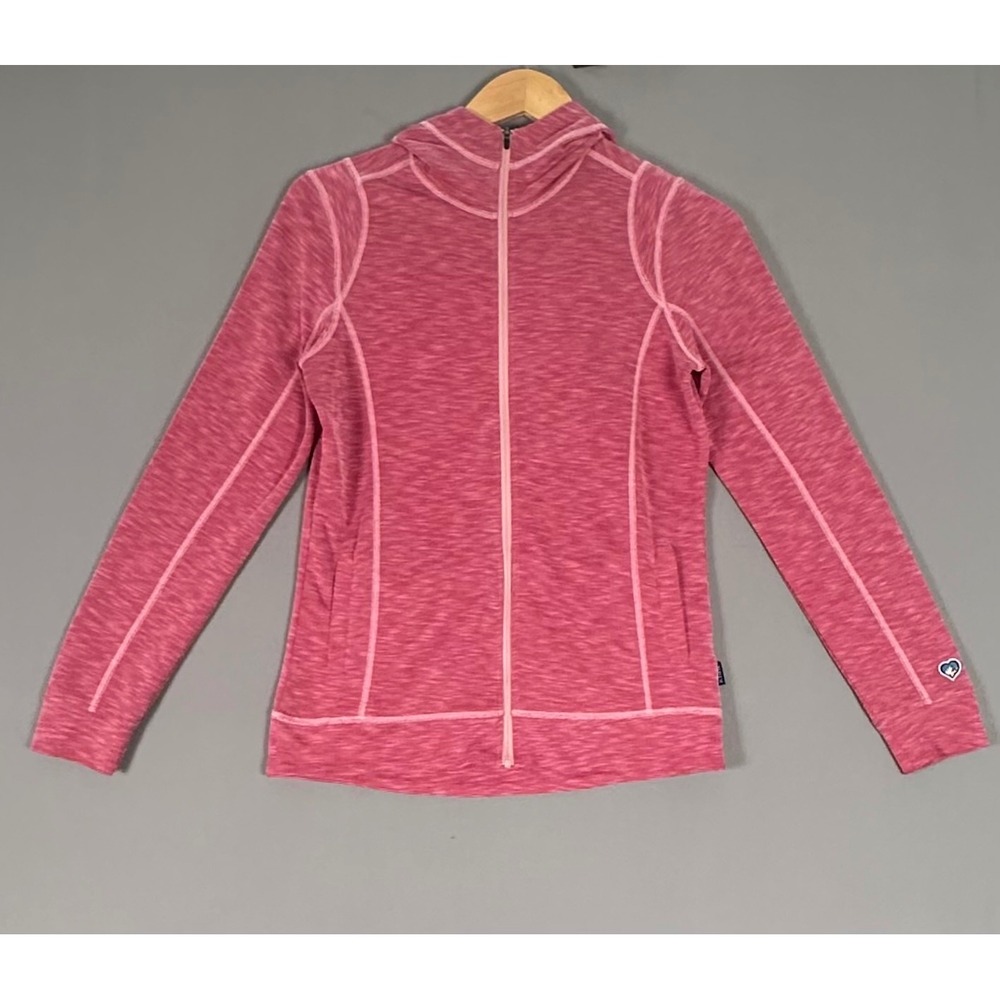 Kuhl Mountain Culture Womens XS Pink Space Dye Full Zip‎ Hoodie Tencel Blend